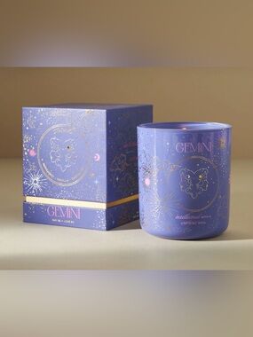 NIB Anthropologie Boxed Zodiac Candle, Gemini